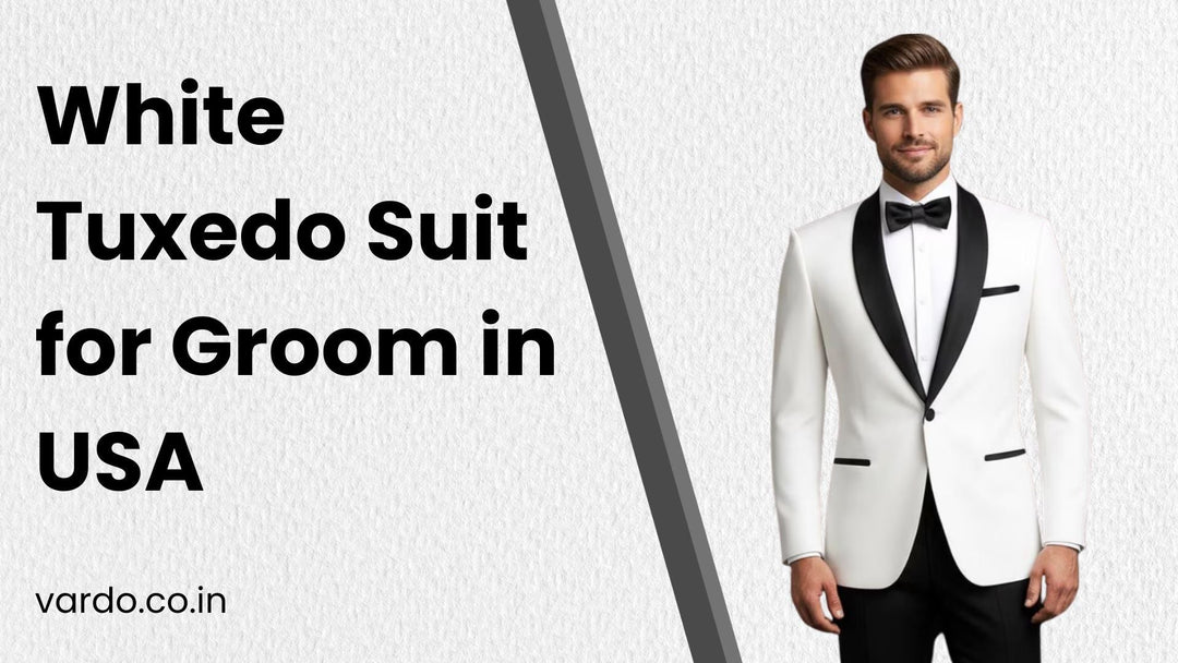 White Tuxedo Suit for Groom in USA