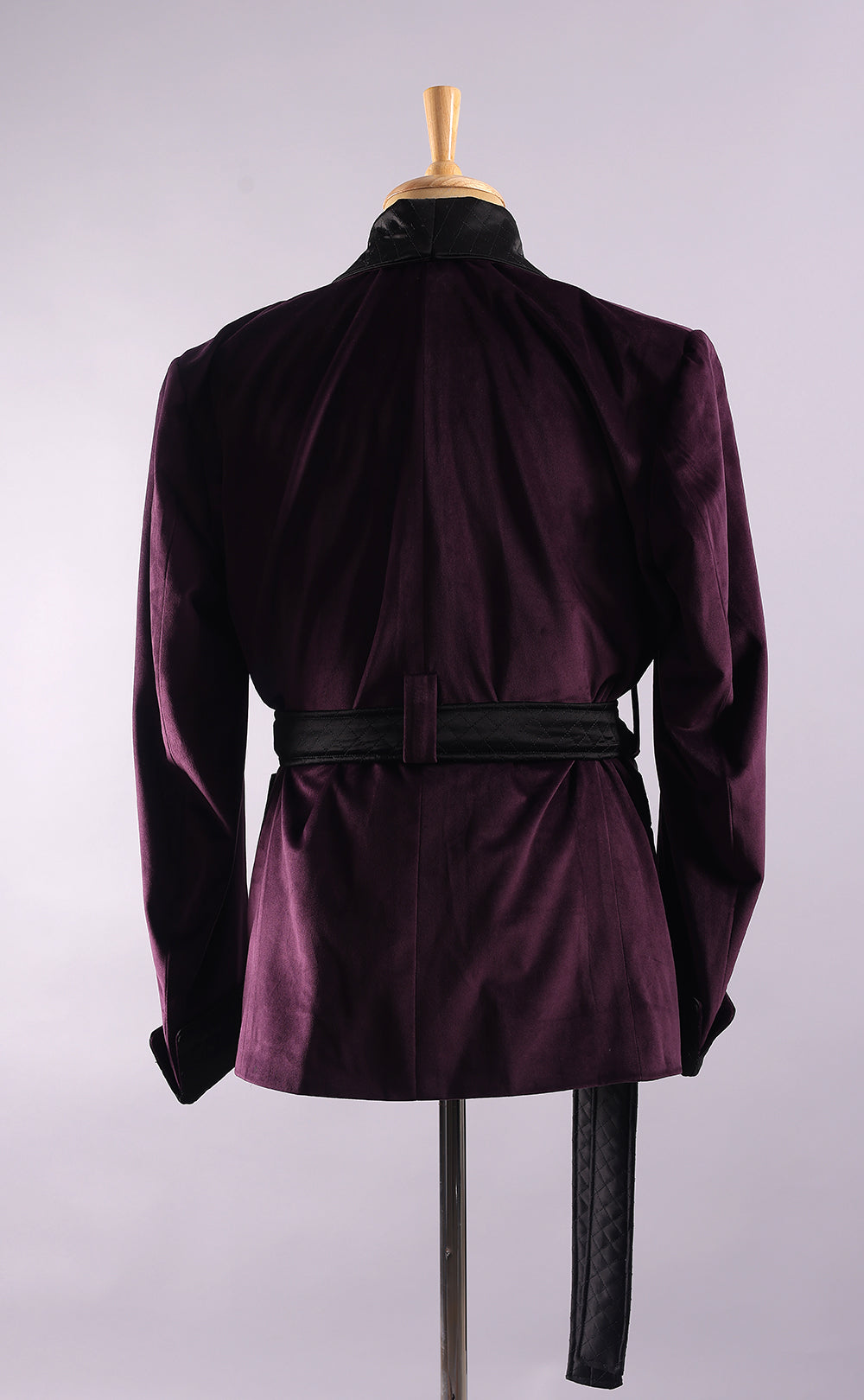 Men’s Dark Purple Velvet Smoking Jacket - Luxury Formal Wear, Elegant Dinner Jacket