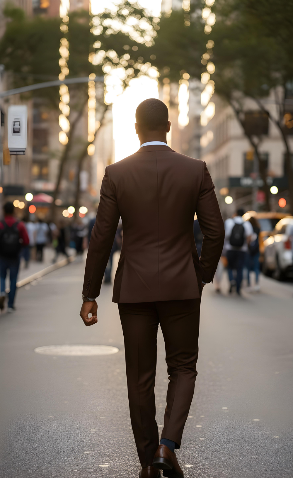 Elegant Chocolate Brown Two Piece Suit for Men