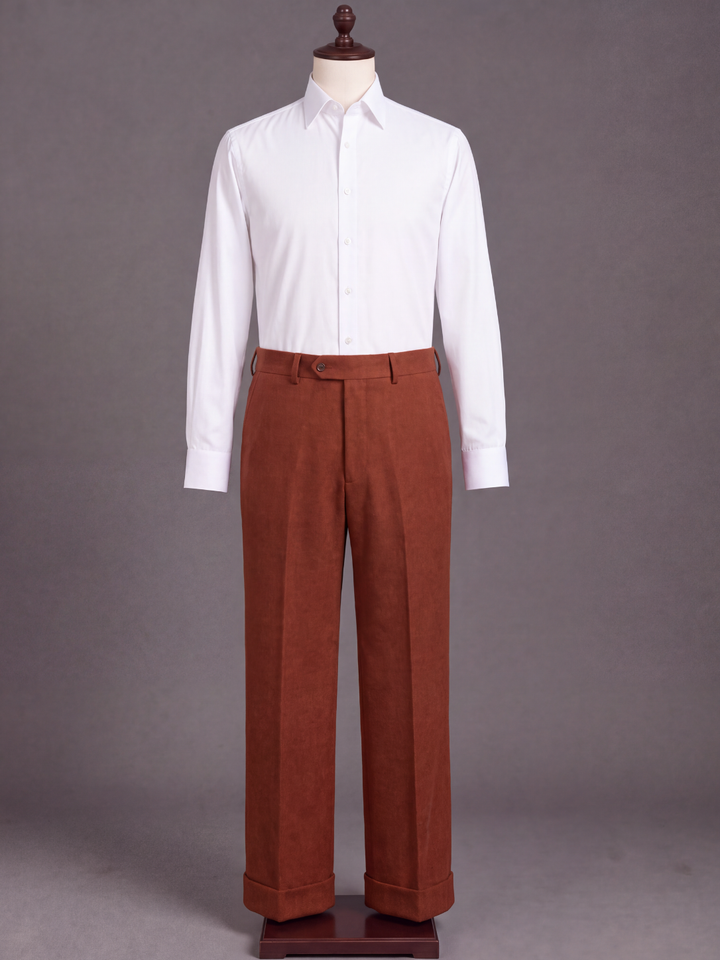 Burnt Copper Double-Breasted Wool Suit