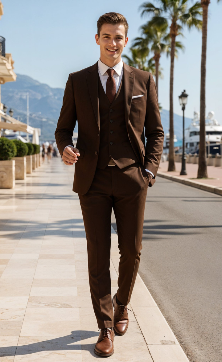DARK BROWN SUIT 3-PIECE