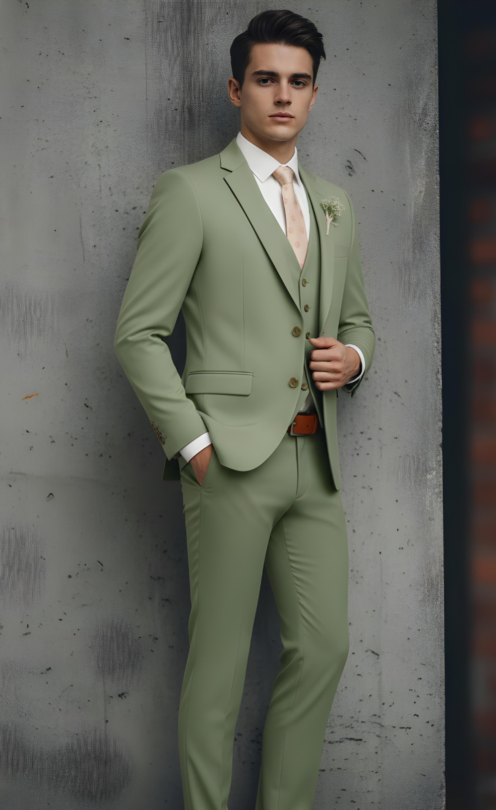 SAGE GREEN SUIT 3-PIECE