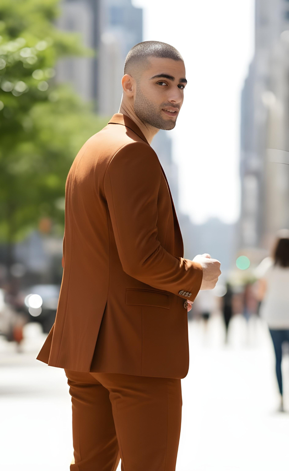 Burnt Orange Two Piece Suit man 