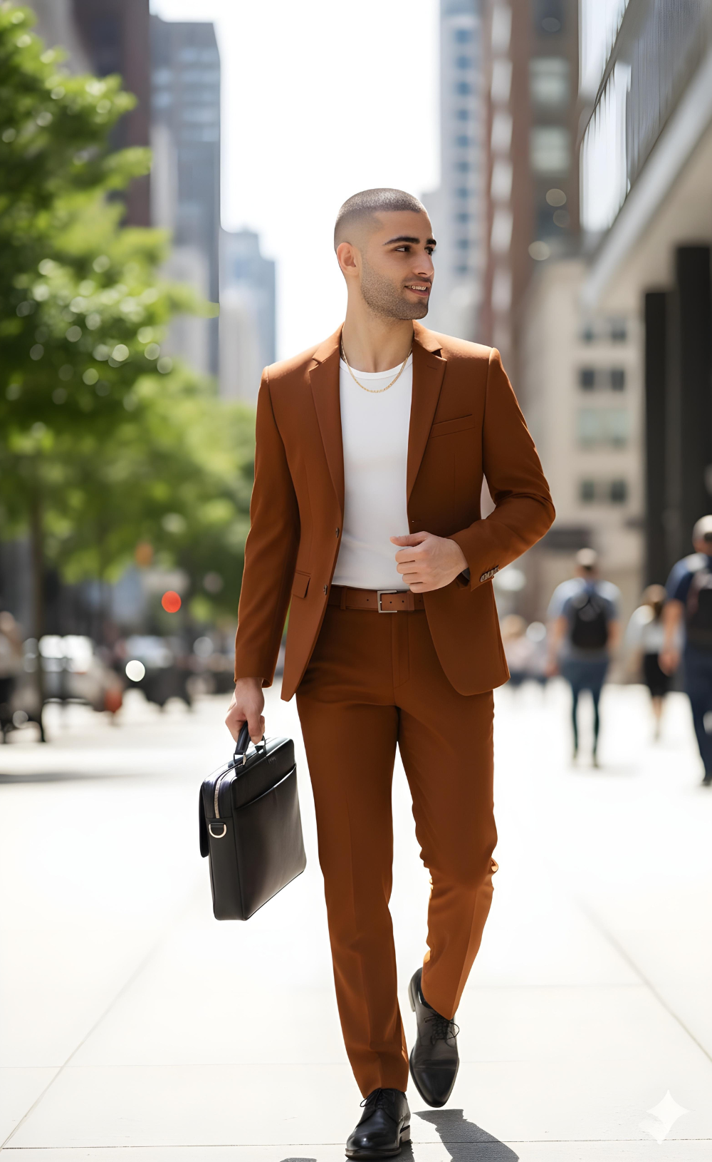 Burnt Orange Two Piece Suit man 