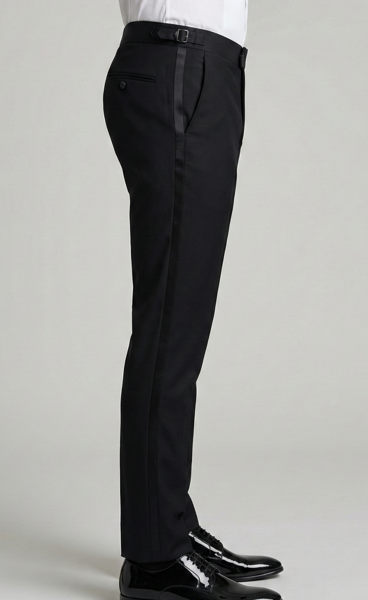 Burgundy Floral Tuxedo Suit Set with Black Shawl Lapel