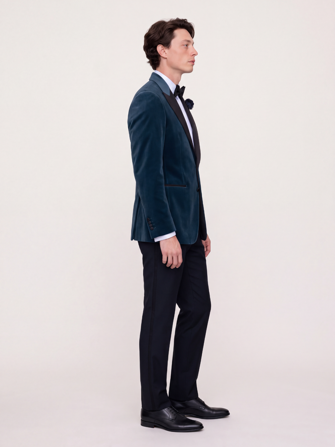 Midnight Teal Velvet Holiday Dinner Jacket
