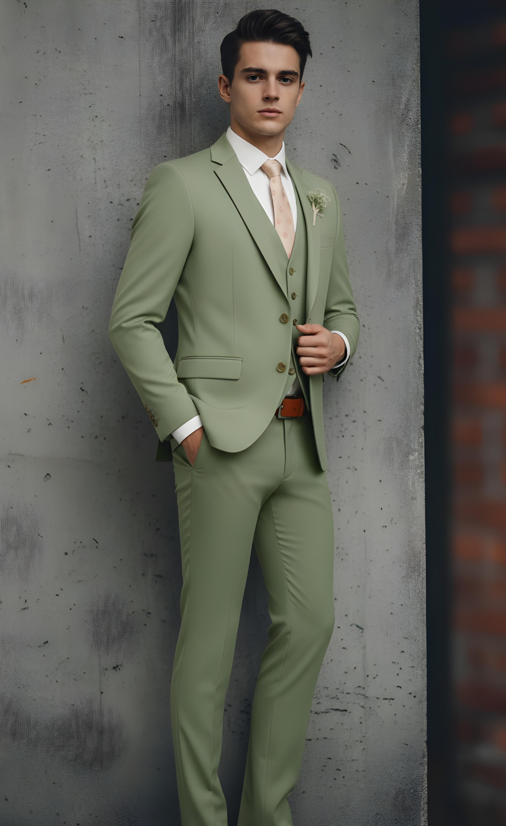 SAGE GREEN SUIT 3-PIECE