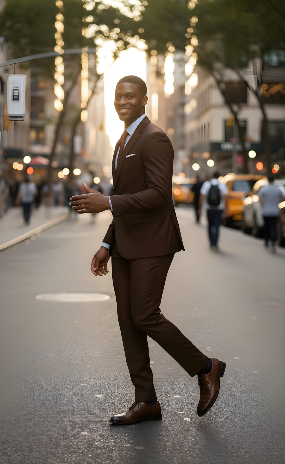Elegant Chocolate Brown Two Piece Suit for Men