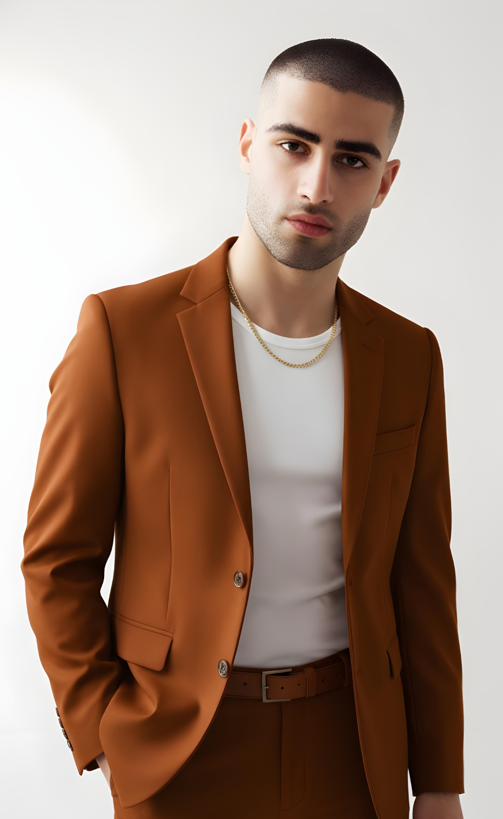 Burnt Orange Two Piece Suit man 