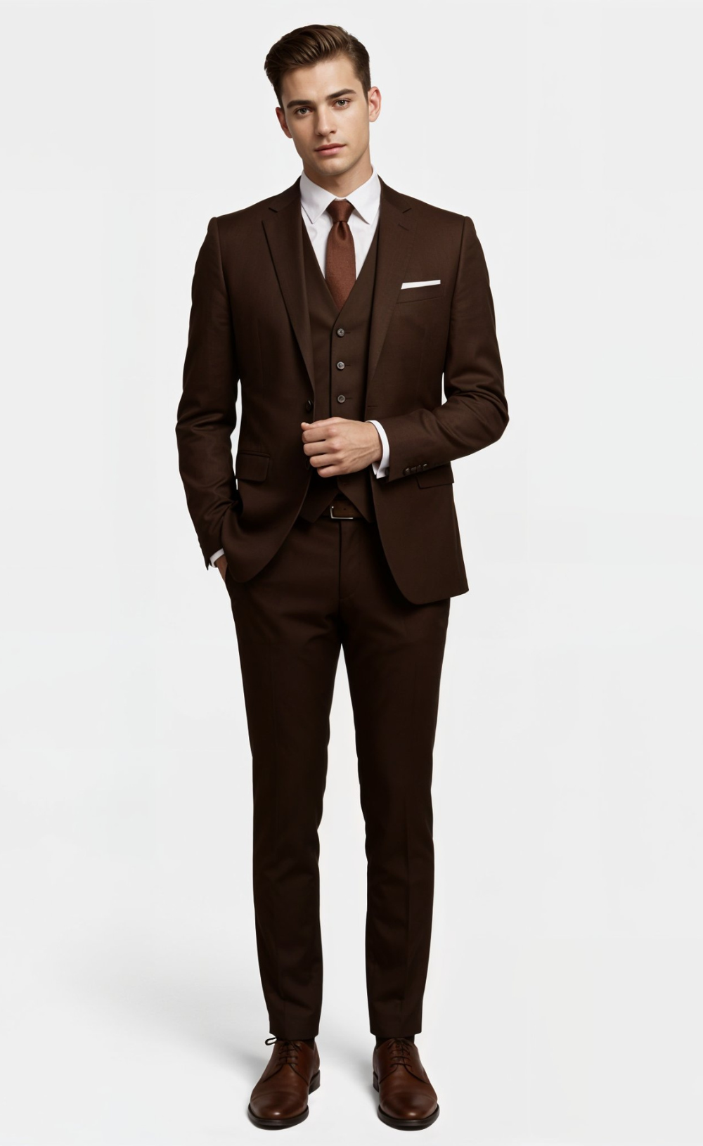 DARK BROWN SUIT 3-PIECE
