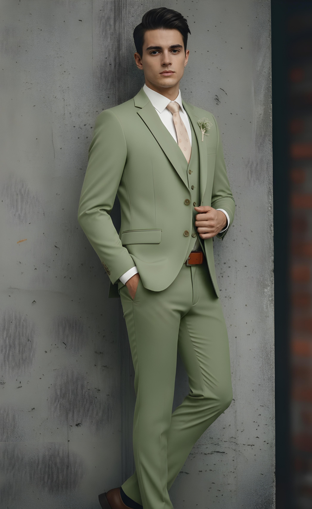 SAGE GREEN SUIT 3-PIECE