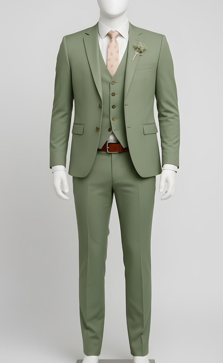 SAGE GREEN SUIT 3-PIECE