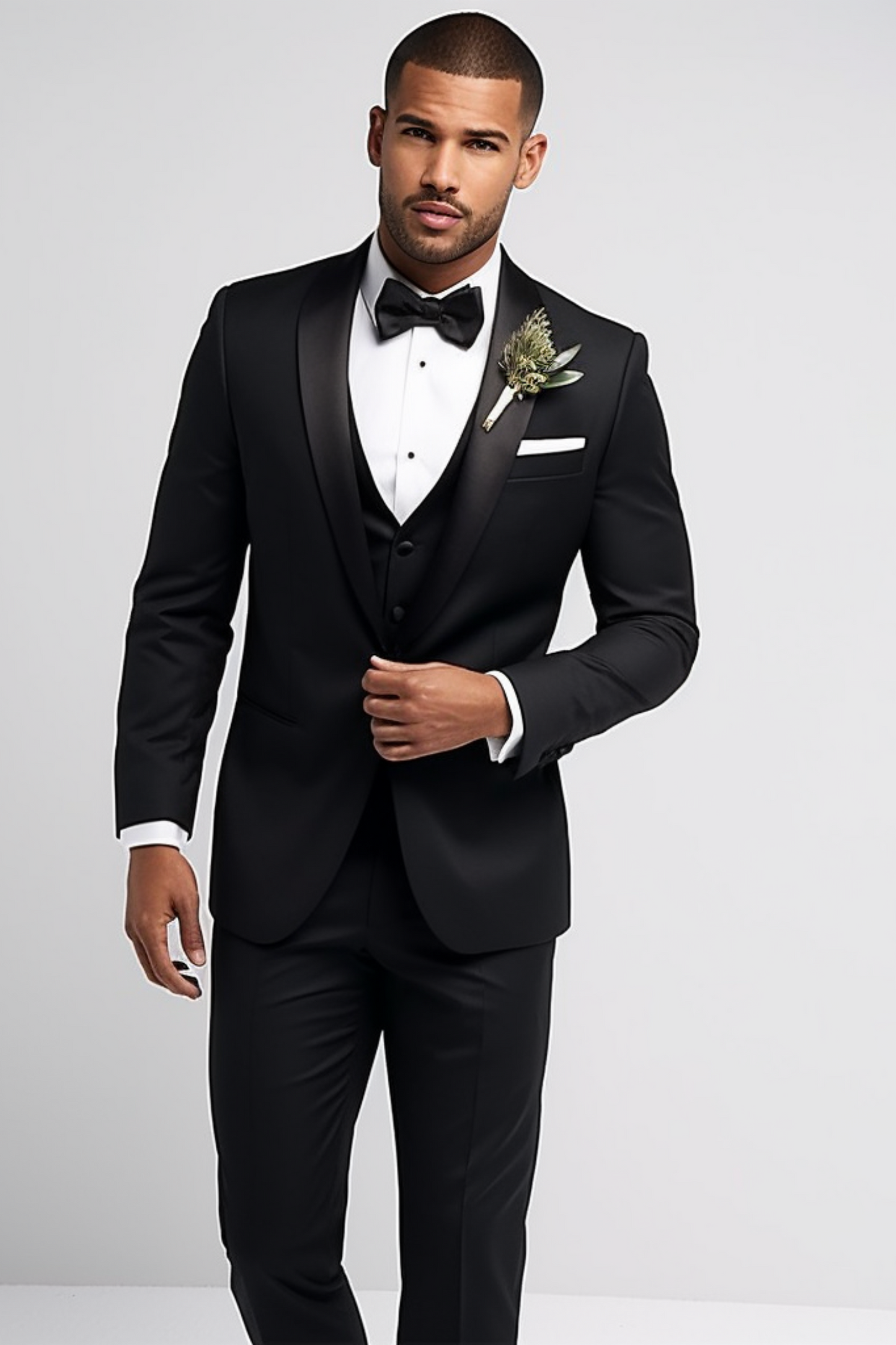 All black sales tuxedo wedding