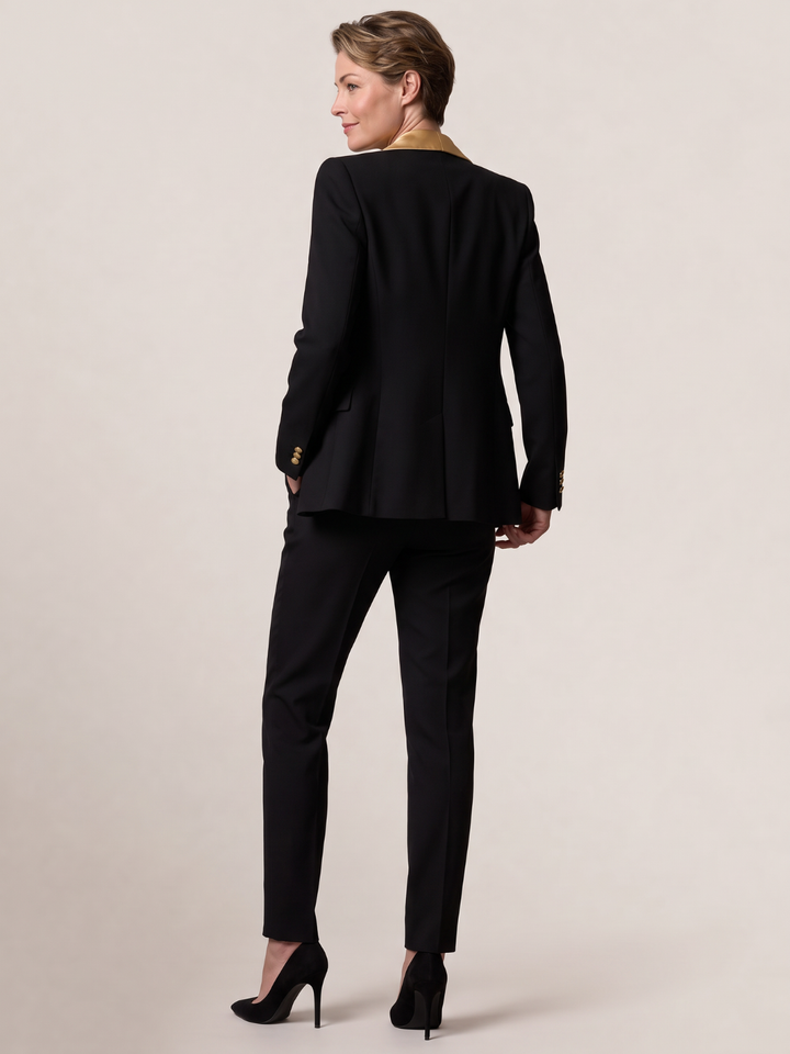Black & Gold Luxe Tailored Suit
