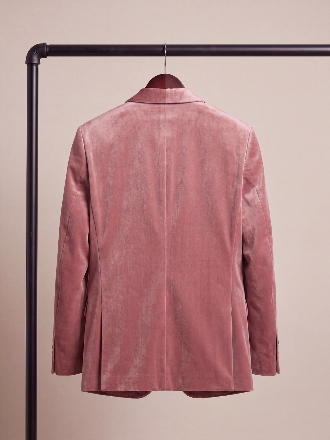 Dusty Rose Pink Velvet Shawl Collar Dinner Jacket