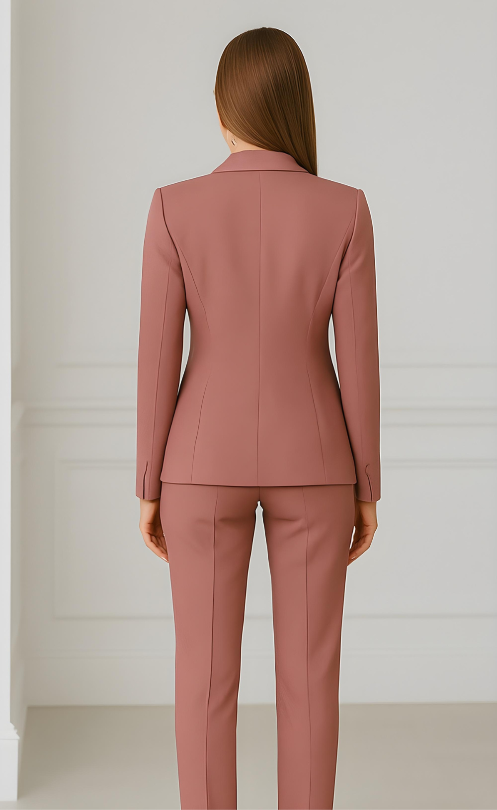 Dusty Rose Three-Piece Suit – Soft Hue. Strong Presence