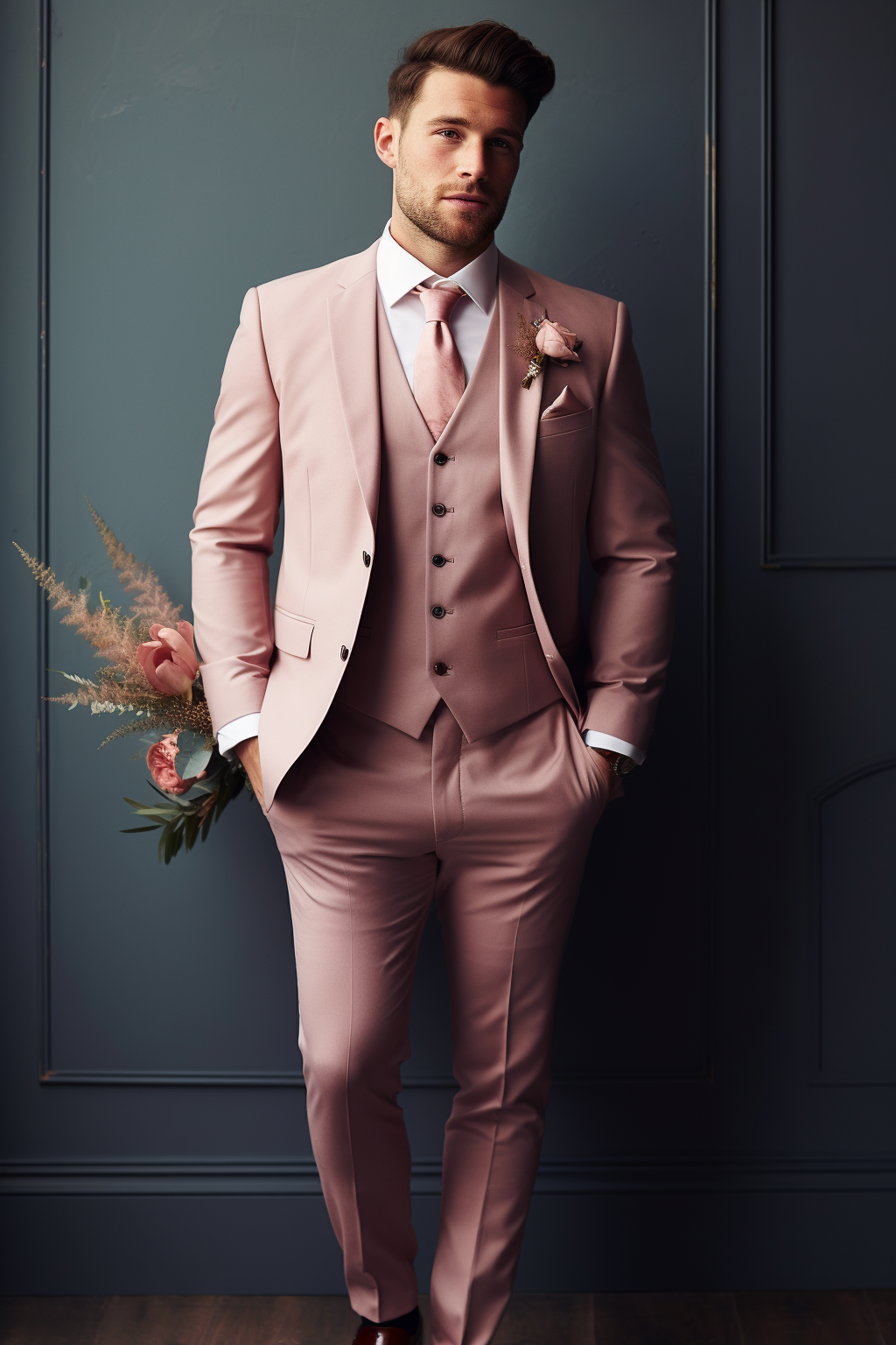 Wangyue Men's 3 Piece Slim Fit Suit Double India | Ubuy