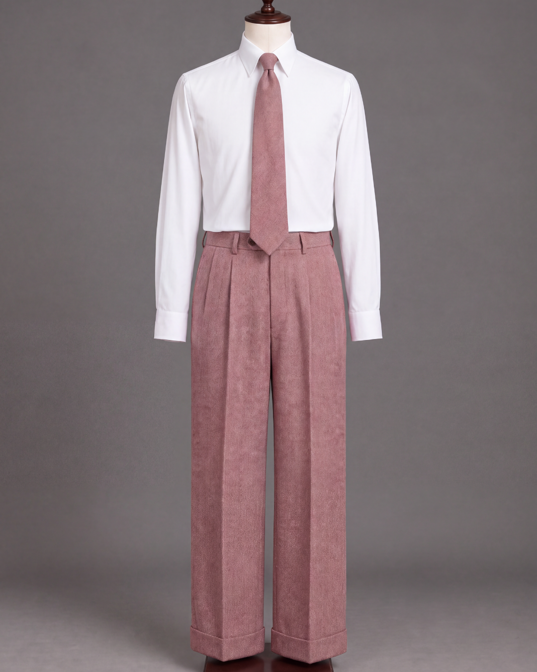 Rosewood Wool Three-Piece Suit