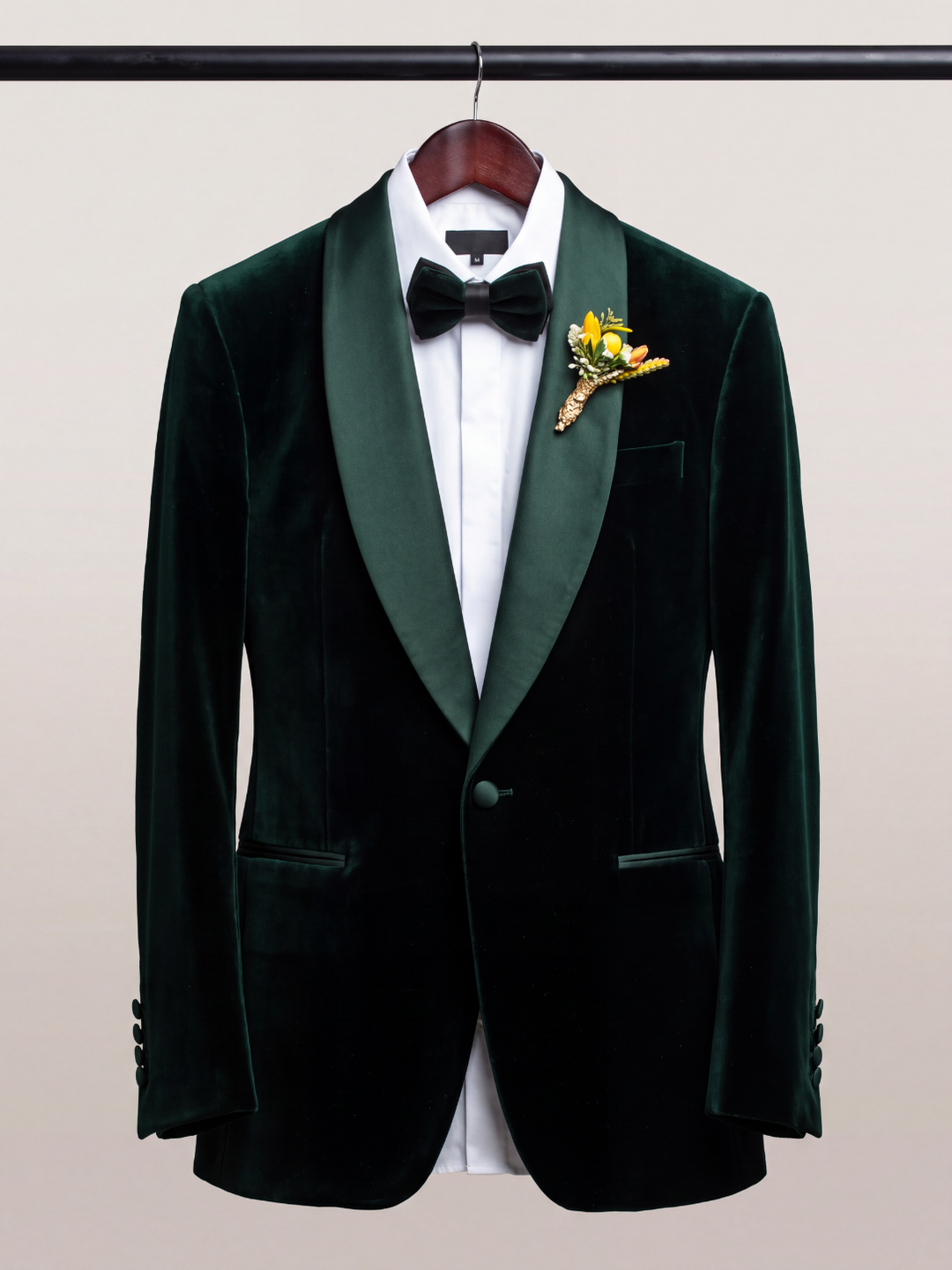 Emerald Green Velvet Holiday Dinner Jacket