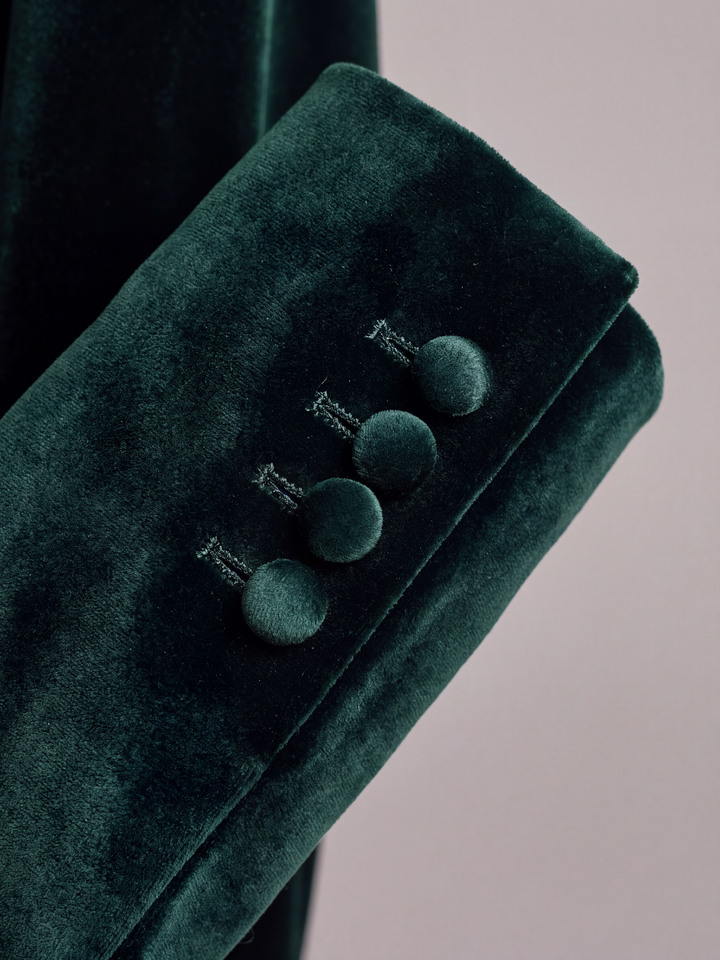 Emerald Green Velvet Holiday Dinner Jacket