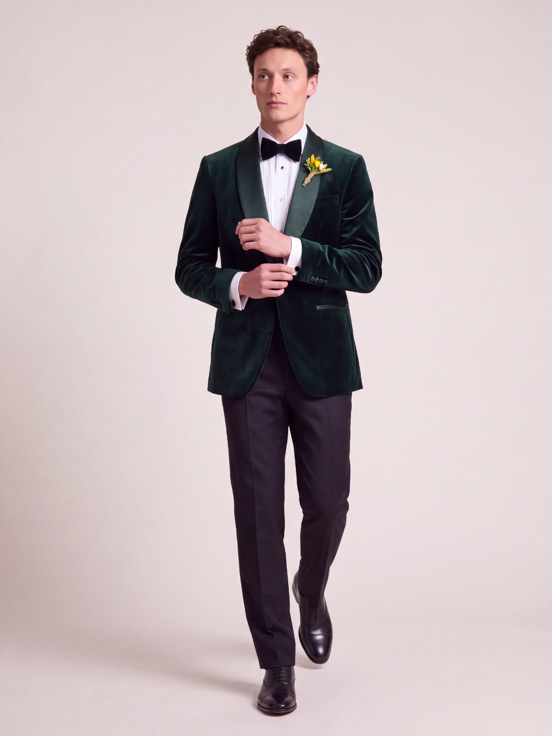 Emerald Green Velvet Holiday Dinner Jacket