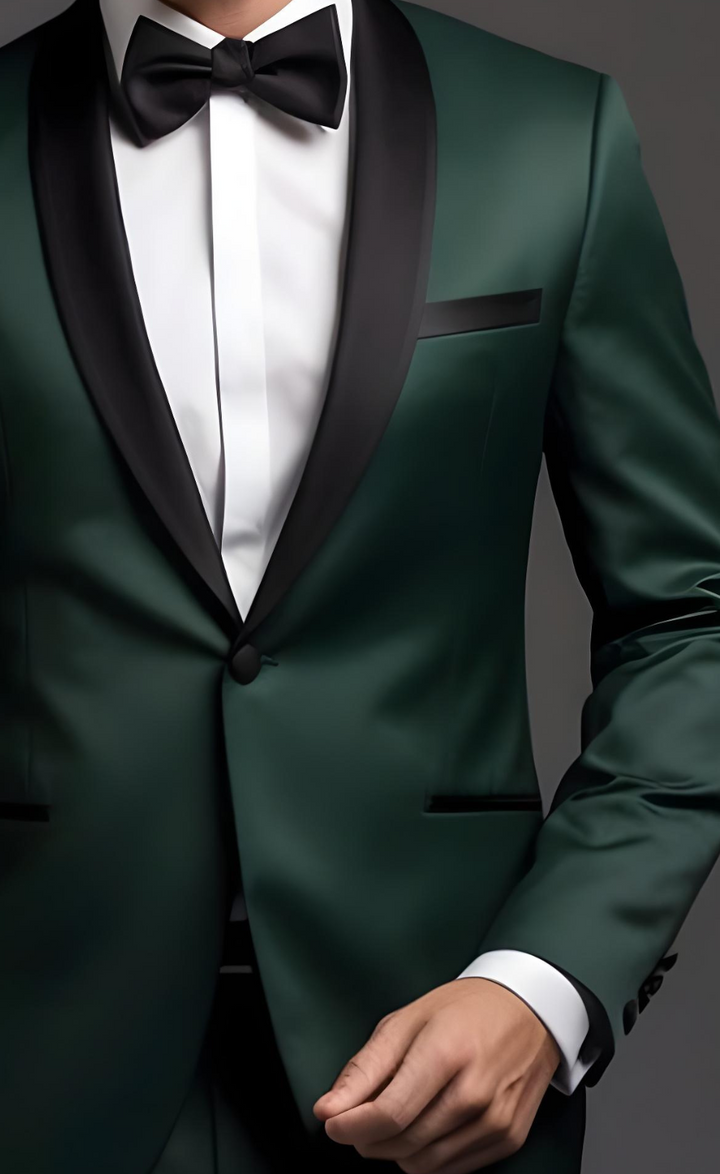 Forest Green Tuxedo Suit for Men - Premium Quality, Classic Elegance - Tailored Suit - The Rising Sun store, Vardo