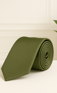 Handmade Khaki Green Tie – Earthy Elegance for Effortless Style