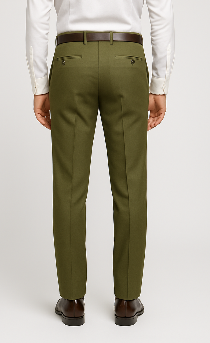 Classic Elegance Khaki Green Double Breasted Suit - Timeless Design - Tailored Suit - The Rising Sun store, Vardo