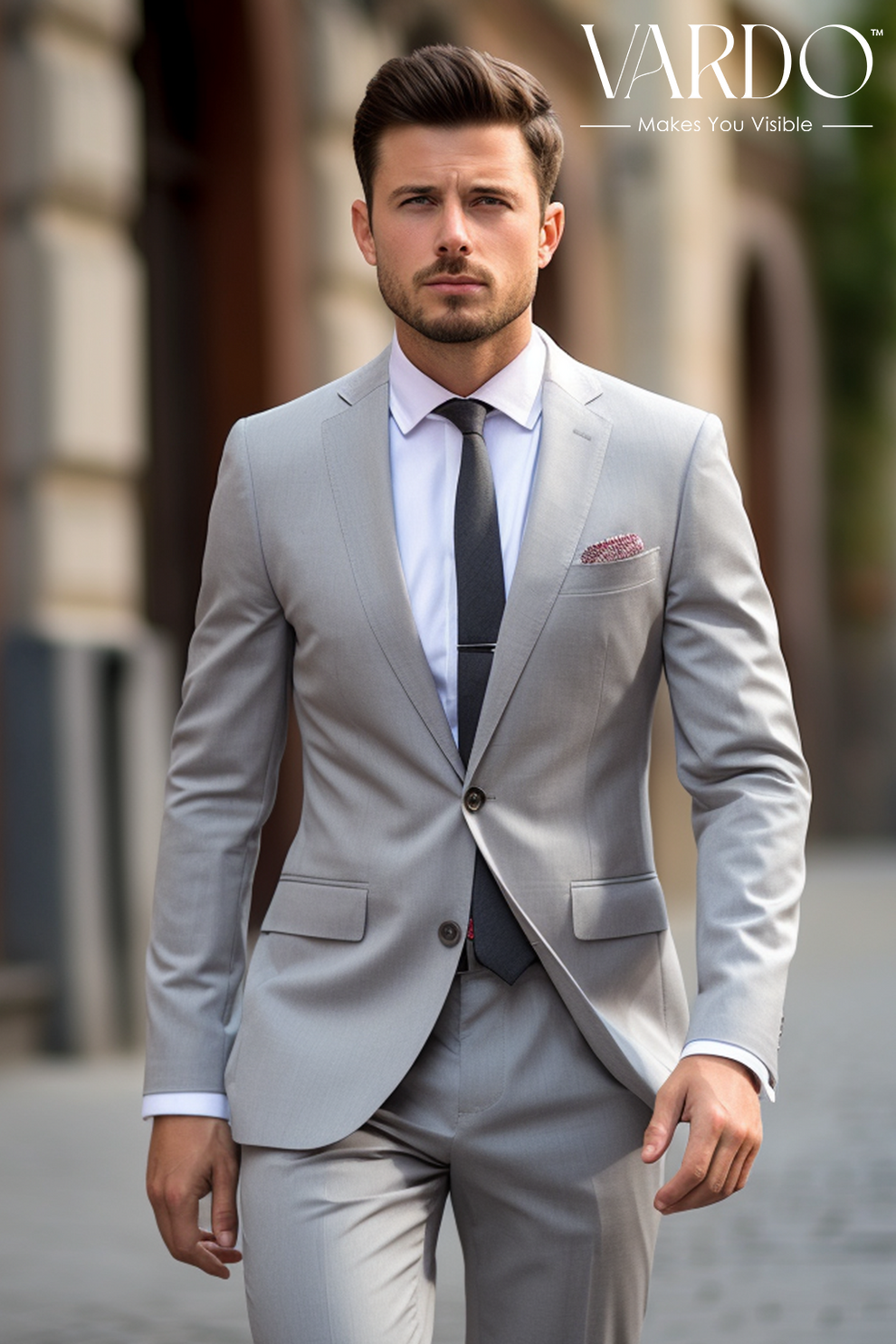 Classic Men's Light Grey Two Piece Suit – VARDO