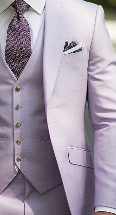 Gentleman's Light Purple Three-Piece Suit