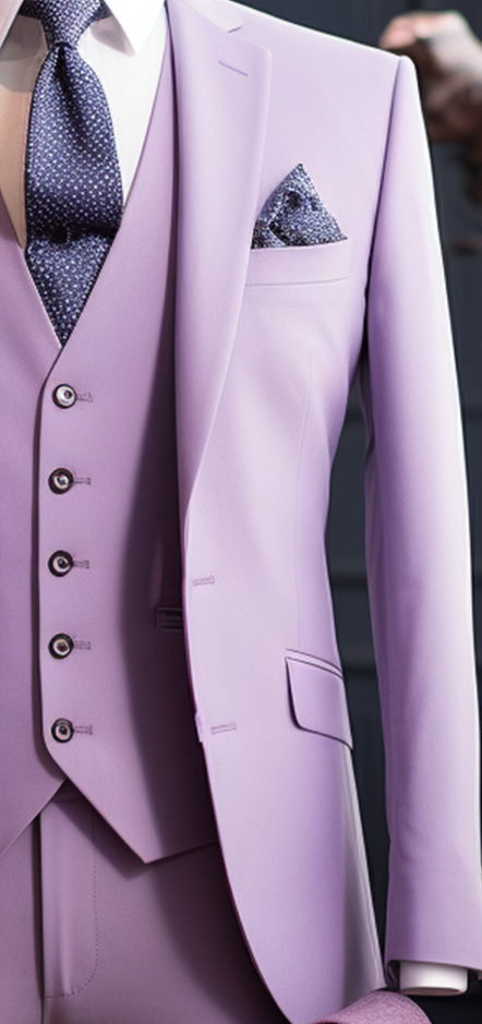 Premium Light Purple Three Piece Suit for Men – VARDO