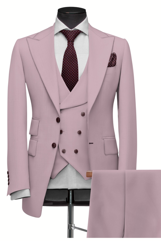 MAUVE SLIM-FIT SUIT 3-PIECE