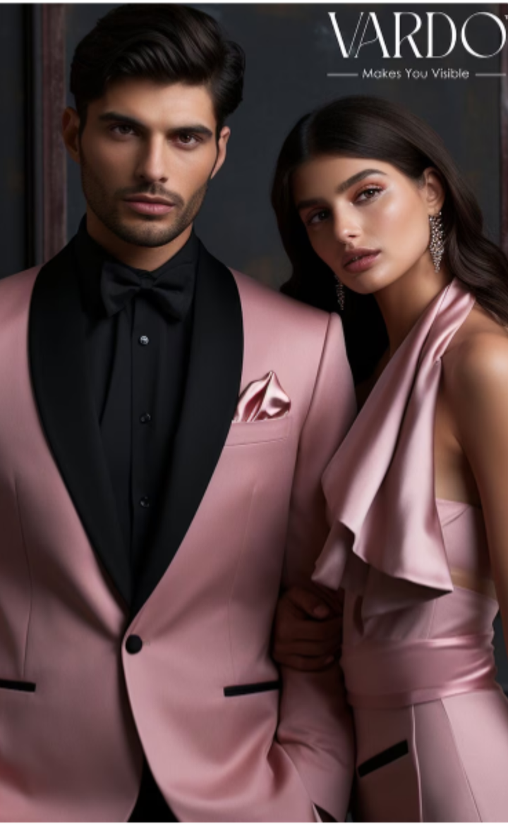 Men’s Dusty Rose Tuxedo 2-Piece Suit for Weddings & Special Events