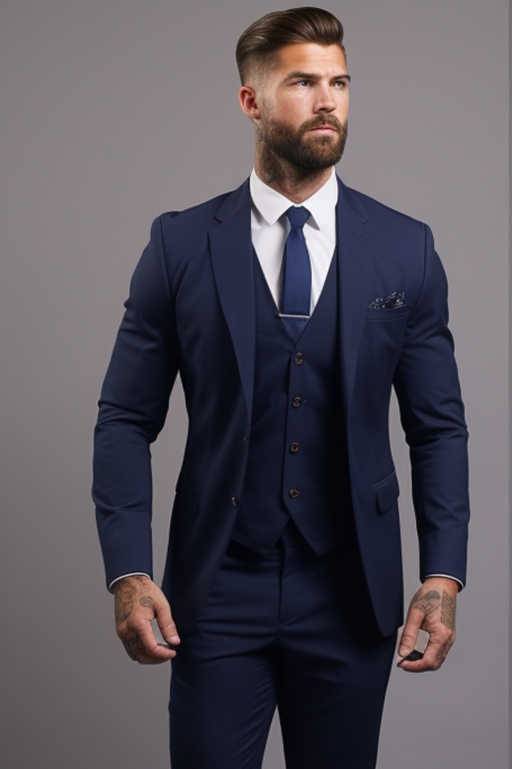 Charcoal Three Piece Regular Fit Fashion Suit M2770 – Suits & More