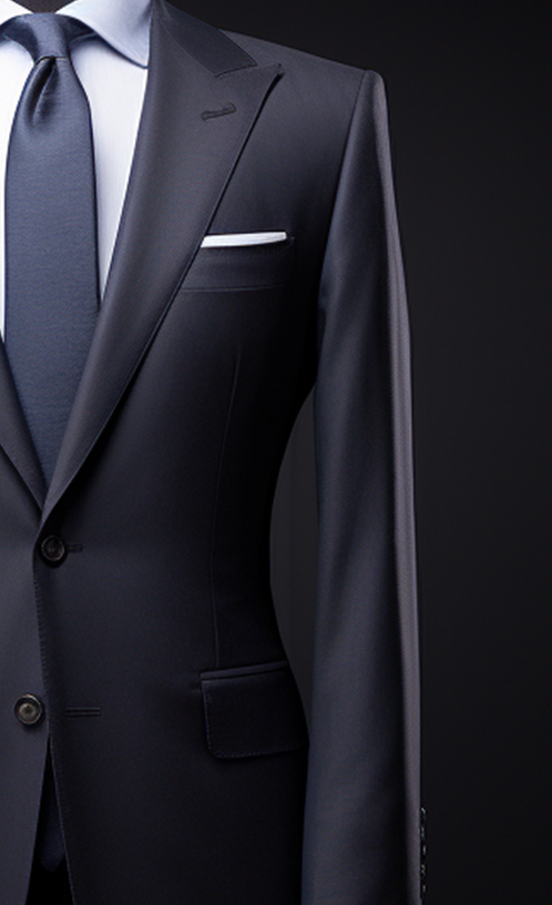 Classic Navy Blue Two Piece Suit for Men