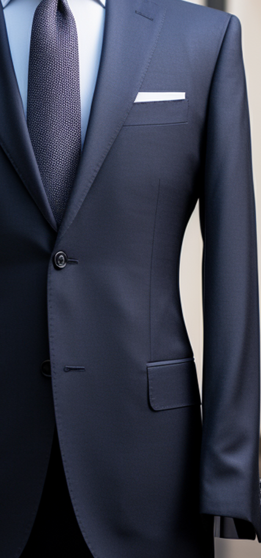 Formal Men's Suit for Weddings Navy Blue Two Piece Suit for Men