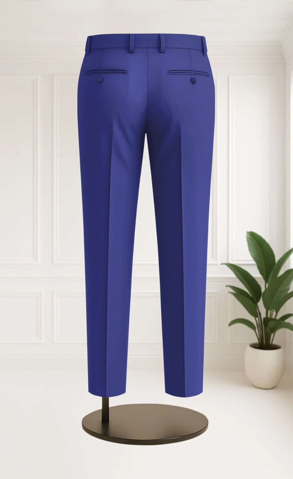 Black Jacquard 3-Piece Tuxedo with Royal Blue Satin Lapel & Pants