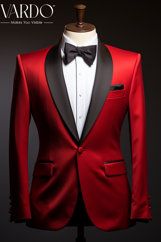 Formal Wedding Men's Red two Piece Suit