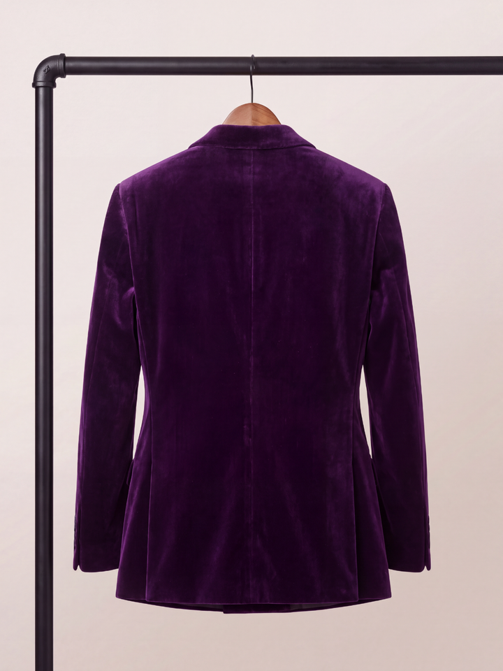 Royal Purple Velvet Double-Breasted Tuxedo