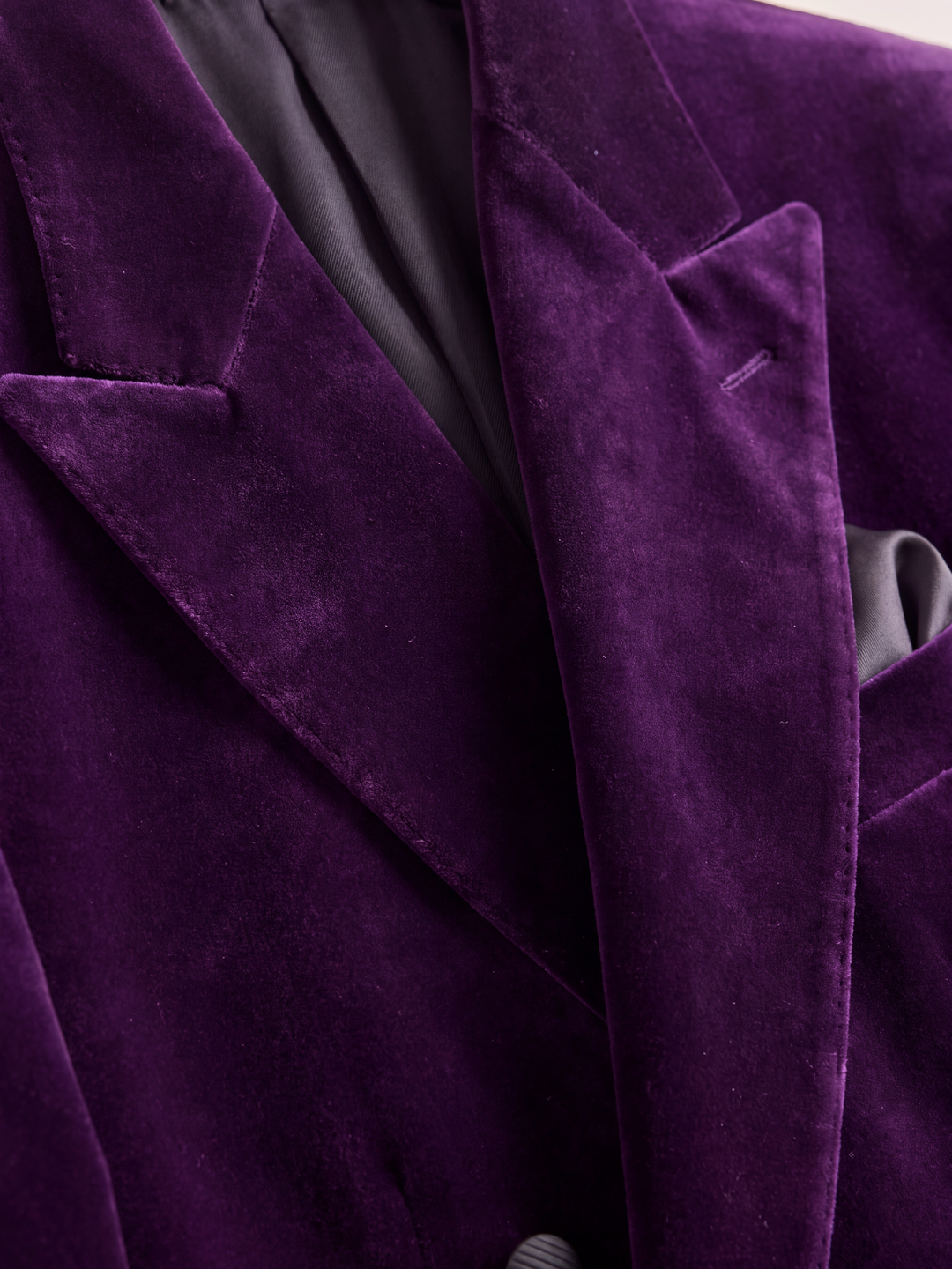 Royal Purple Velvet Double-Breasted Tuxedo