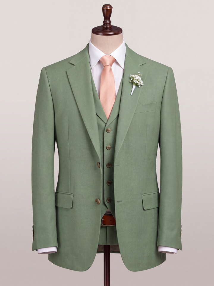 Sage Green Suit in Premium Lightweight Suiting Fabric