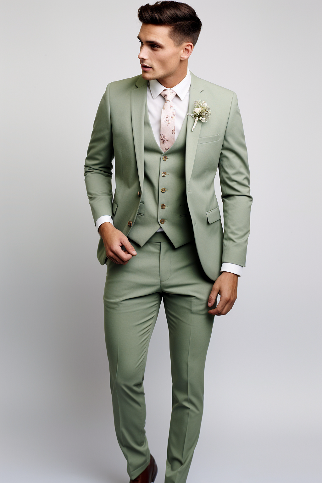 Green 3 piece suit deals