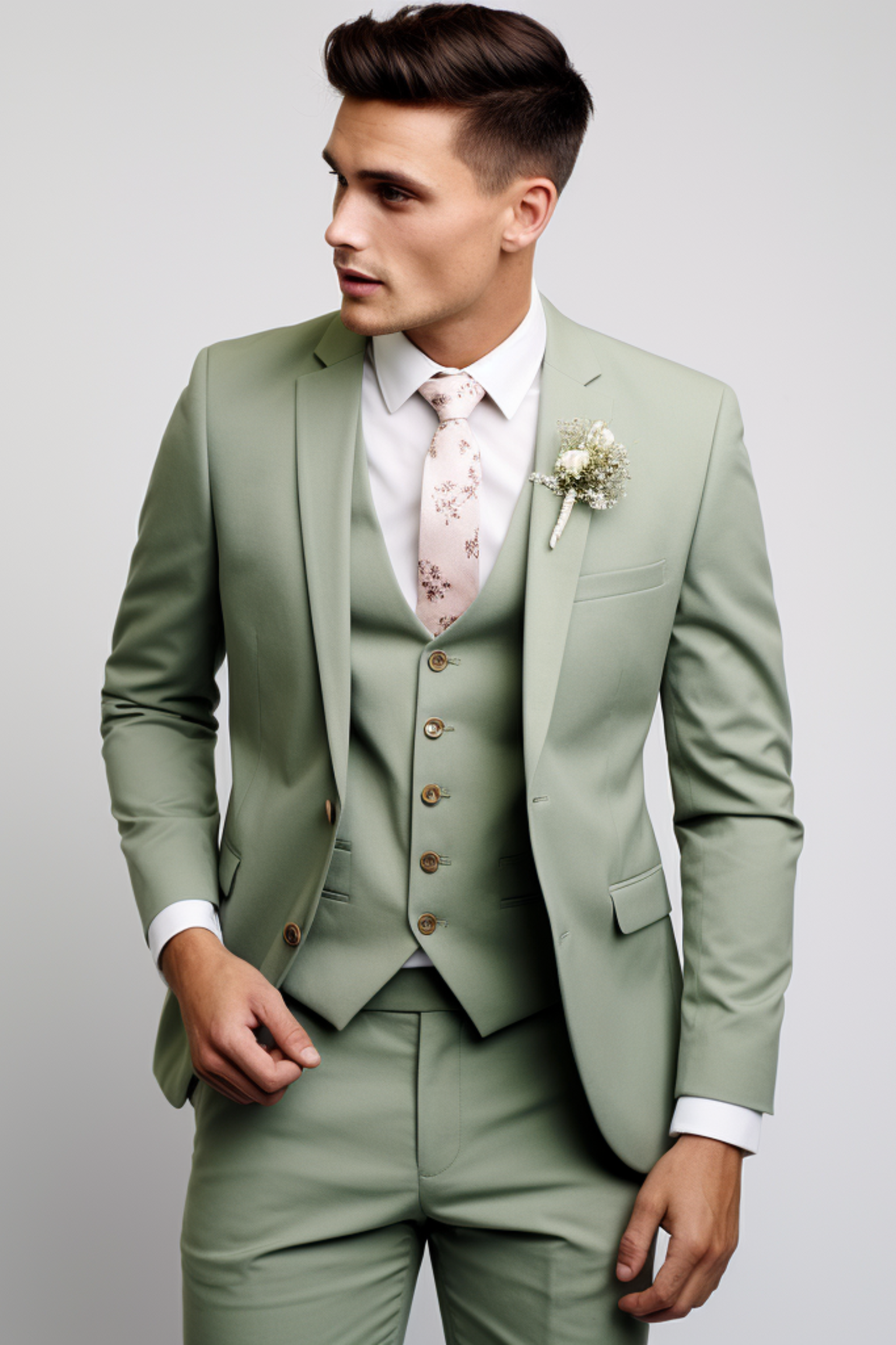 Wehilion Mens Suits Set Slim Fit Men 3 Piece Dress Suit Prom Blazer Wedding  Formal Jacket & Vest & Pants Gray XXL - Walmart.com