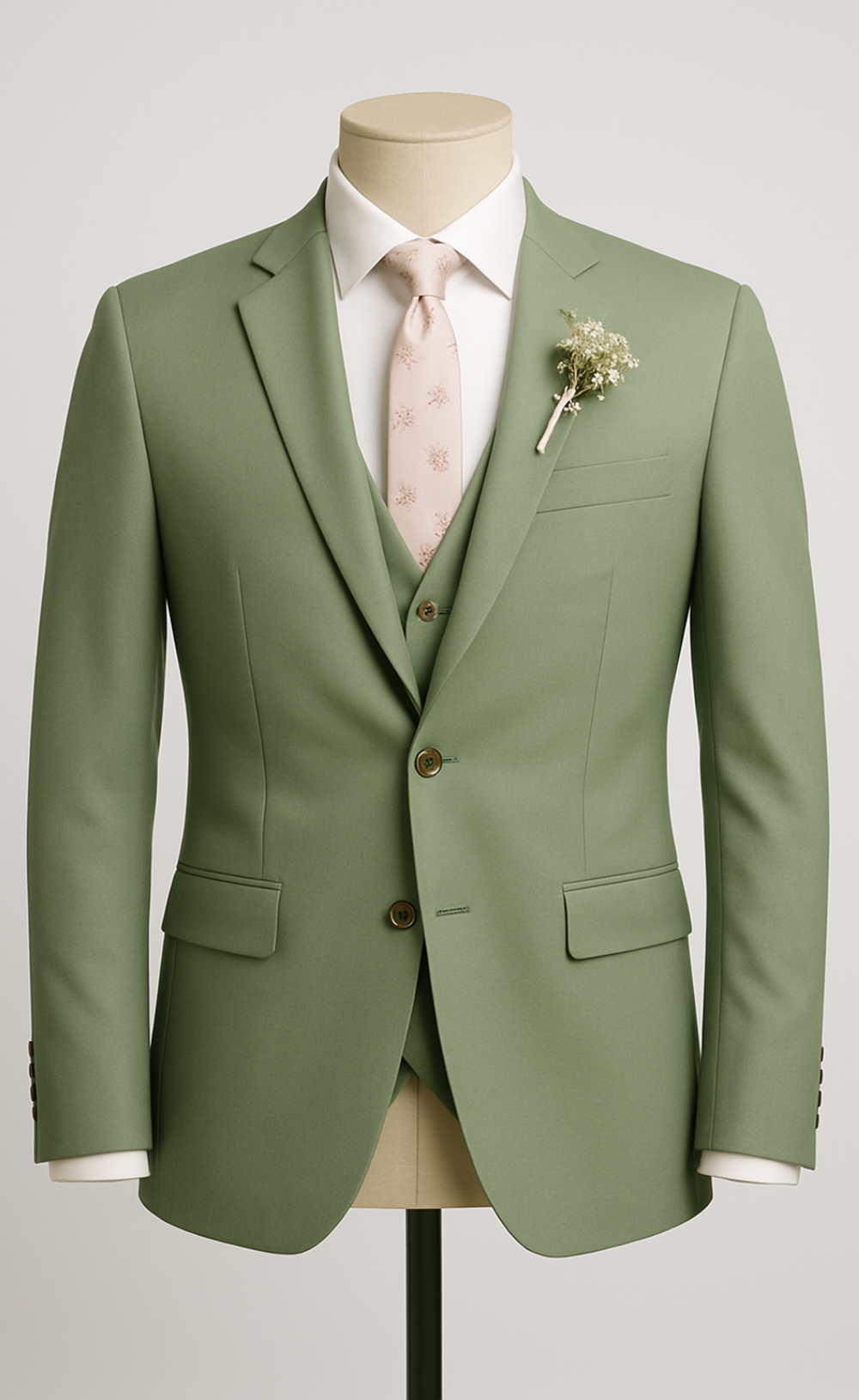 SAGE GREEN SUIT 3-PIECE
