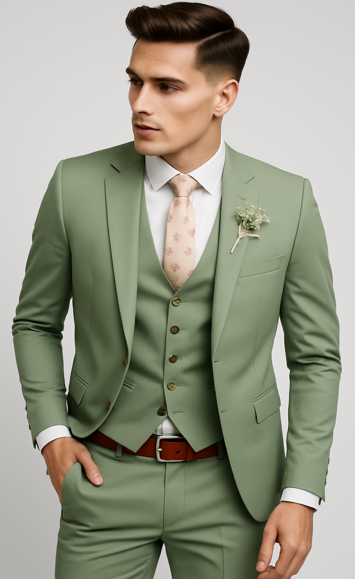 SAGE GREEN SUIT 3-PIECE