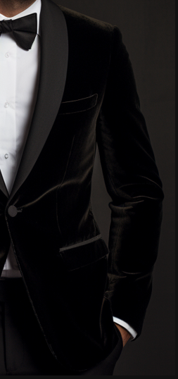 Classic Men's Black Velvet Jacket - Luxury Dinner Blazer