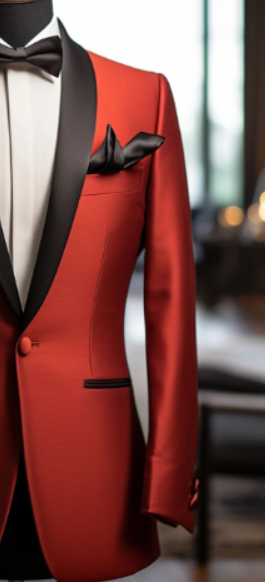 Classic Red Two-Piece Tuxedo Suit for Men