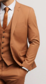 Men's Vintage Rust Notch Lapel 3-Piece Suit