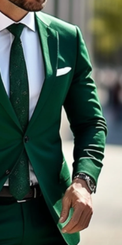 Classic Men's Emerald Green Two-Piece Suit