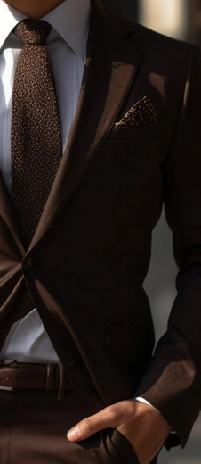 Elegant Dark Brown Two piece Suit